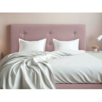 Cabecero Cama Tapizado Tejido Antimanchas Barcelona Largo Rosa Palo 90x125 Cm