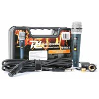 microfono power dynamics pdm663 xlr cardioide con filtro antipop y accesorios