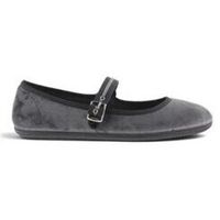 victoria bailarinas oda mercedes terciopelo gris para mujer