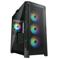 cougar airface pro rgb mid tower cristal templado usb-c negra