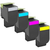 compatible multipack lexmark cs510dte printer toner cartridges 4 pack -70c2hk0