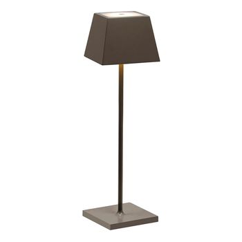 Lámpara de mesa rossini illuminazione aluminio gris paloma 2.2w led