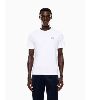 EA7 para hombre. 8NPT25_PJVPZ Camiseta de algodón pima Core Identity blanco (XXL), Casual, Manga corta