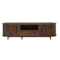 mueble de tv de 180 cm color nogal para televisores de hasta 75 pulgadas