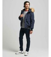 superdry para hombre m5011113a cazadora bomber everest marino l casual poliester manga larga