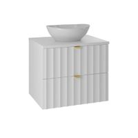 mueble lavabo individual 60cm paneles de melamina y mdf blanco
