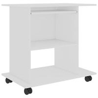 escritorio de ordenador  mesa de escritorio   escritorio de despacho madera contrachapada blanco 80x50x75 cm