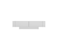 mueble de tv con 2 puertas y 2 estantes murales blancos l150 cm - matera