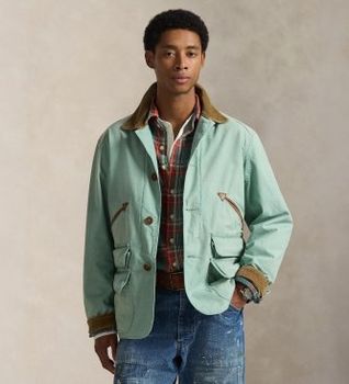 Polo Ralph Lauren para hombre. 710P02026001 Cazadora de loneta verde (L), Casual, Algodón