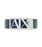 ax armani exchange para hombre xm002664af22854mb349 cinturon de piel lisa con hebilla con logo marino osfa casual