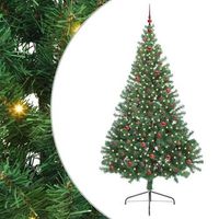 arbol de navidad artificial preiluminado verde 240 cm pvc vidaxl