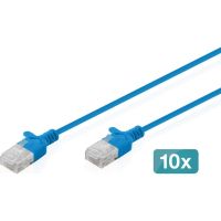 cable de red digitus cat6 uutp slim 030m azul 10 unidades
