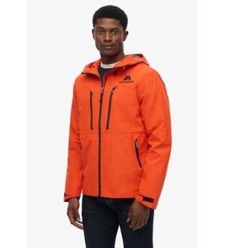 Superdry para hombre. M5012249A Chaqueta Waterproof naranja (M), Casual, Poliéster
