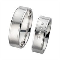 alianzas oro blanco con diamantes ancho 6 mm