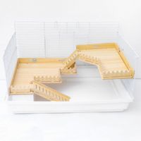plataforma de madera para hamster diseno a prueba de escape escalera segura para hamster escalera resistente a mordidas para mascotas pequenas escalera para jaula de hamster