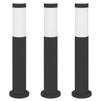 balizas de luz 3 unidades 50 cm acero inoxidable ip44 vidaxl