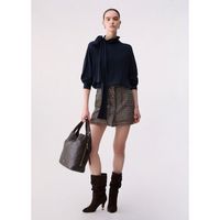 liu jo blusa punto en lana con lazo para mujer