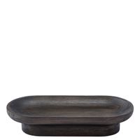 bandeja decorativa ovalada negra l38