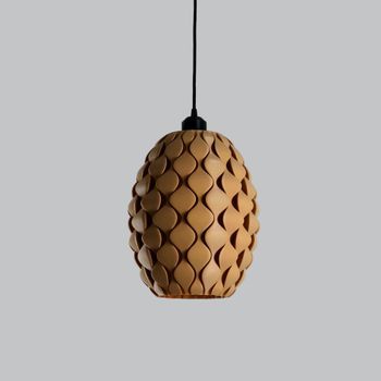 Lámpara De Techo Modelo Pan Gu Bnn Beige Cable De Seda Trenzado Negro Embellecedor Florón De Techo Negro Luz Led E27