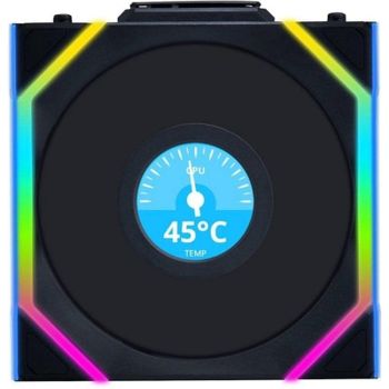 Ventilador Lian Li UNI FAN SL Wireless LCD 120 Reverse Blade 120mm Negro RGB LCD Wireless FDB
