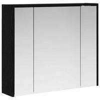 armario con espejo de bano  mueble de bano roble negro 735 x 16 x 625 cm