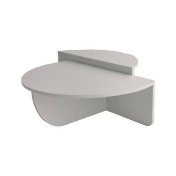 Mesa de café efecto madera blanco 90x90  cm