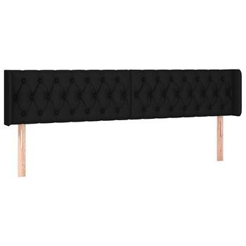 Cabecero De Tela Negro 203x16x78/88 Cm Vidaxl