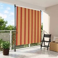 cortina enrollable - uso exterior - poliester y aluminio - multicolor 100x270cm