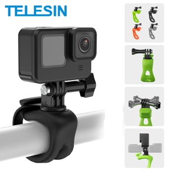 TELESIN-Mini soporte Flexible ajustable de silicona para cámara de acción, accesorios para Cámara de Acción Gopro Insta360 DJI