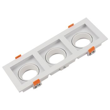 Aro empotrable hecate 3xgu10/gu5.3 (mr16) l.18,9xan.10,2xal.3,6cm en pc blanco