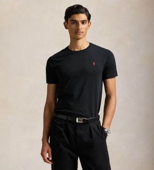Polo Ralph Lauren para hombre. 710680785001 Camiseta de punto Custom Fit negro (XXL), Casual, Algodón, Manga corta