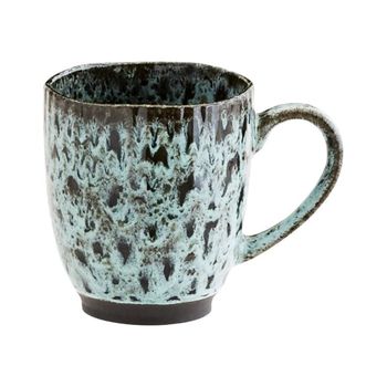 Taza de cerámica azul