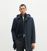 marc opolo para hombre 5000011796 abrigo corto mop x function con capucha desmontable marino s casual poliester