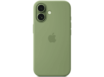 Apple Funda de silicona con MagSafe, Para iPhone 17, Compatible correa Crossbody, Musgo claro
