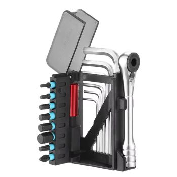 BENGGUO BG-9870 Juego de herramientas de trinquete para bicicleta de tapa giratoria, portátil, juego de herramientas de