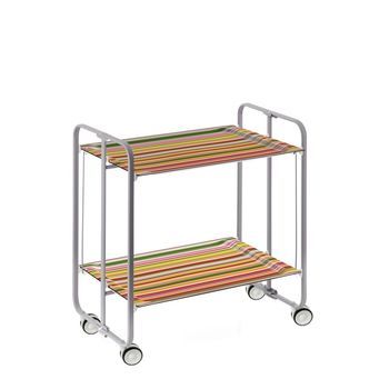 Carrito Auxiliar Plegable Bauhaus Con Ruedas – Armazón Metálico Gris, 2 Niveles, 4 Posiciones Ajustables,,09