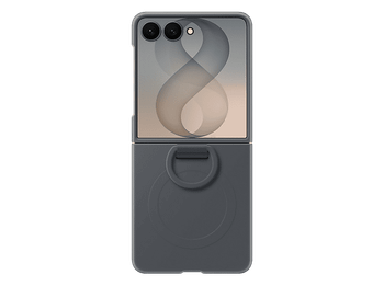Funda - Samsung, Para Samsung Galaxy Z Flip8, De Silicona con anillo, Magnética, Grafito