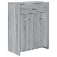 armario de bano  mueble de bano madera contrachapada gris sonoma 60x33x80 cm
