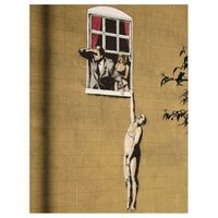 legendarte - cuadro lienzo impresion digital - amantes banksy - decoracion pared cm 60x80