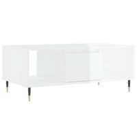 mesa de centro madera contrachapada blanco brillo 90x50x365 cm vidaxl
