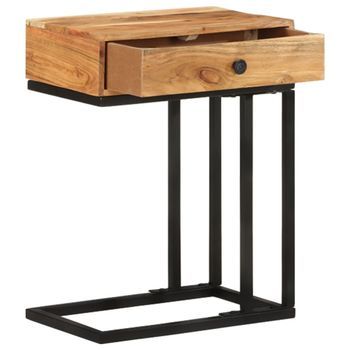 Mesa Auxiliar | Mesita Auxiliar | Mesa De Café Forma De U Madera Maciza De Acacia 45x30x61 Cm