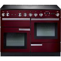 rangemaster professional 110 electric induction range cooker - cranberry  chrome cranberry