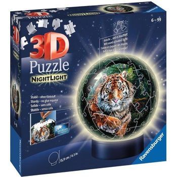 3d Puzzle Ball 72 P Iluminado - Grandes Felinos Ravensburger
