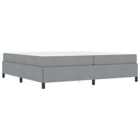 cama tipo box spring gris claro 200 x 200 cm tela vidaxl