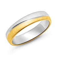 anillo de plata 925 para hombre parcialmente chapado en oro