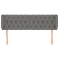 cabecero cama mueble de dormitorio de tela oscuro 163 x 23 x 7888 cm gris m020007613