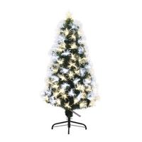 arbol de navidad de fibra optica con 135 luces led blanco y blanco calido