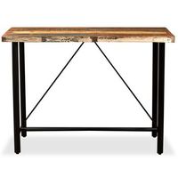 mesa de bar de madera maciza reciclada 120x60x107 cm