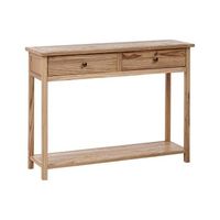 consola decorativa con 2 cajones estilo rustico madera clara salton