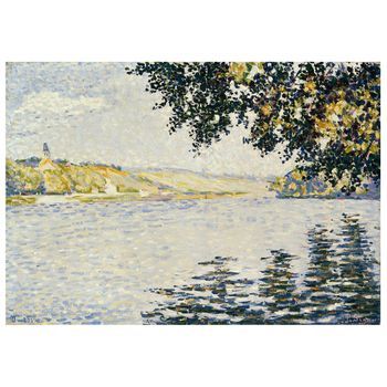 Legendarte - Cuadro Lienzo, Impresión Digital - Vista Del Sena En Herblay - Paul Signac - Decoración Pared Cm. 50x70